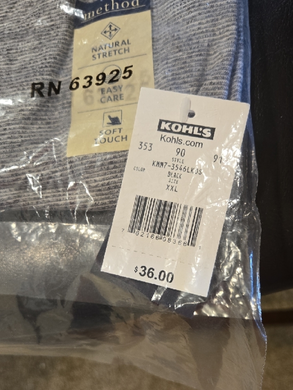 Kohl's Method Men's Heather Gray Long Sleeve Crewneck Shirt - Picture 2 of 6